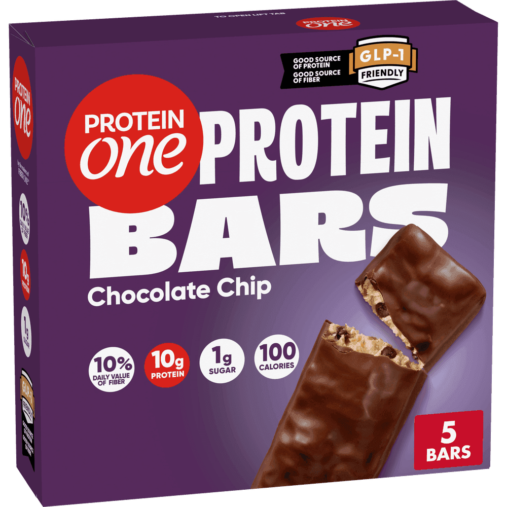 Fiber One Protein Bars Chocolate Chip packshot — 10g protein, 90 calories