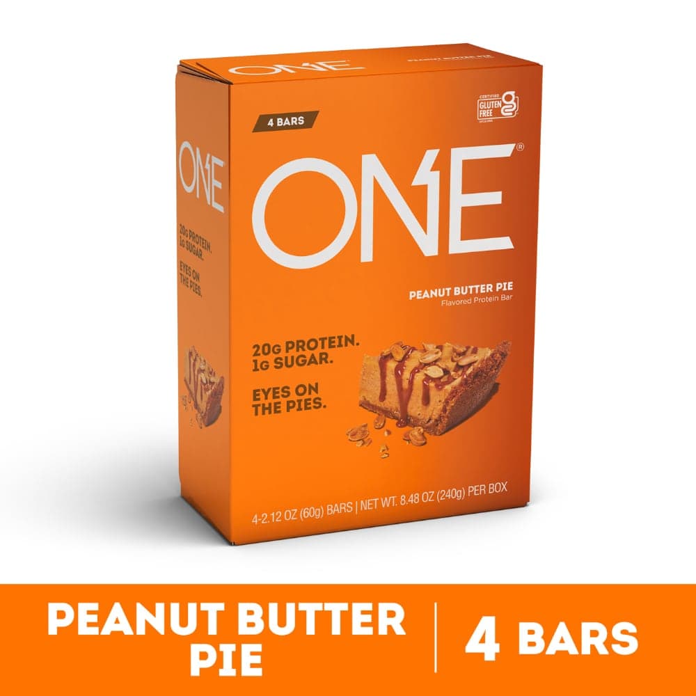 ONE Peanut Butter Pie Protein Bar packshot — 20g protein, 220 calories
