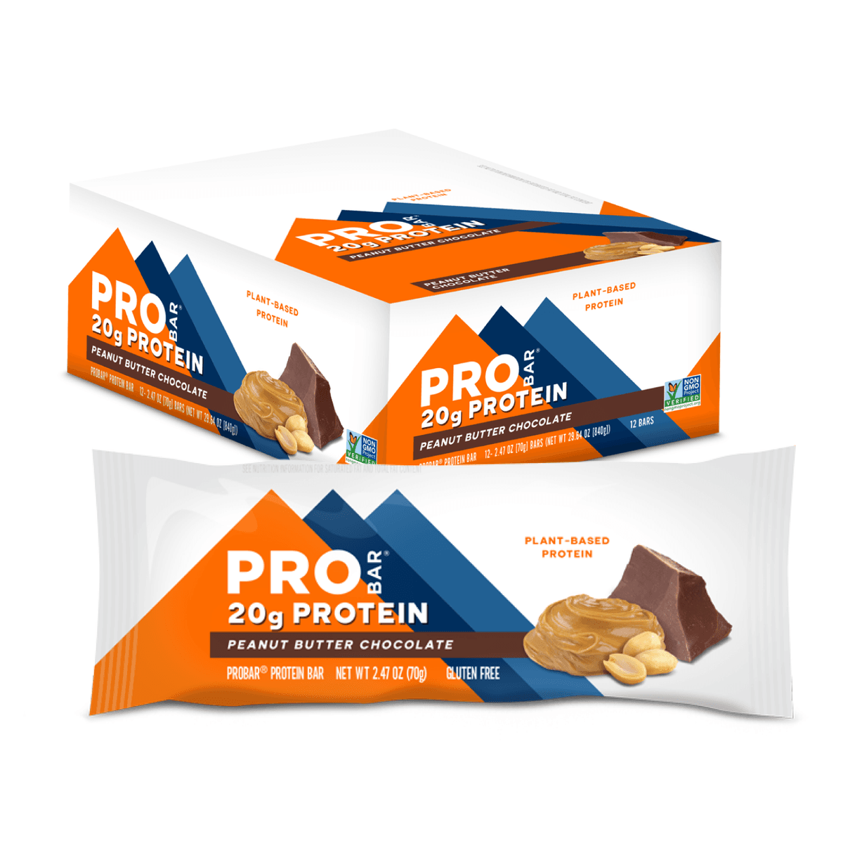 Pro Bar Protein Peanut Butter Chocolate packshot — 20g protein, 280 calories