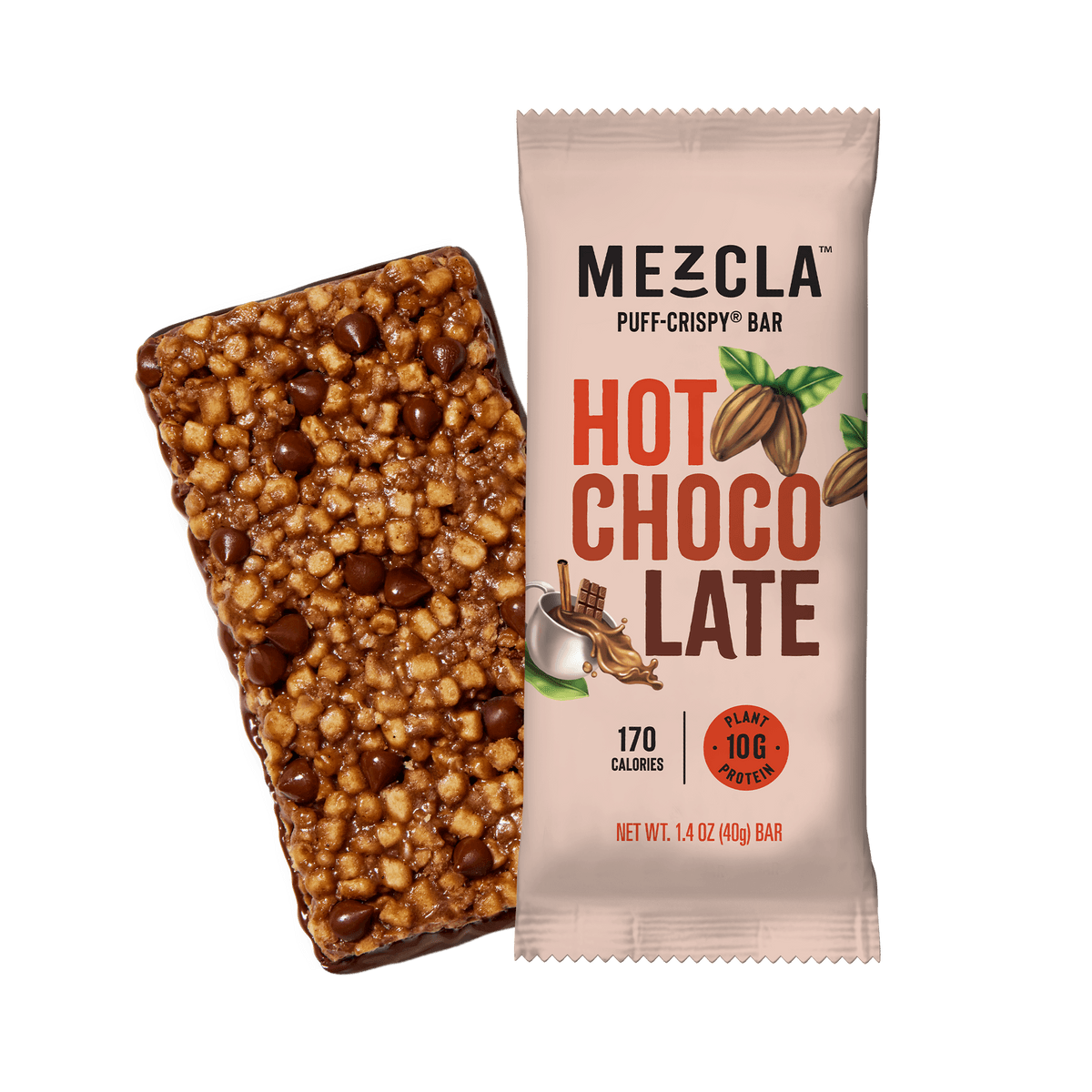 Mezcla Mexican Chipotle Hot Chocolate Plant Protein Bar packshot — 10g protein, 160 calories