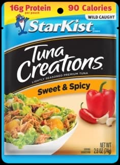 StarKist Tuna Creations Sweet and Spicy Pouch (2.6 oz - 1 Pack) Wild Caught, High Protein Shelf Stable Seafood, Gluten Free packshot — 16g protein, 90 calories